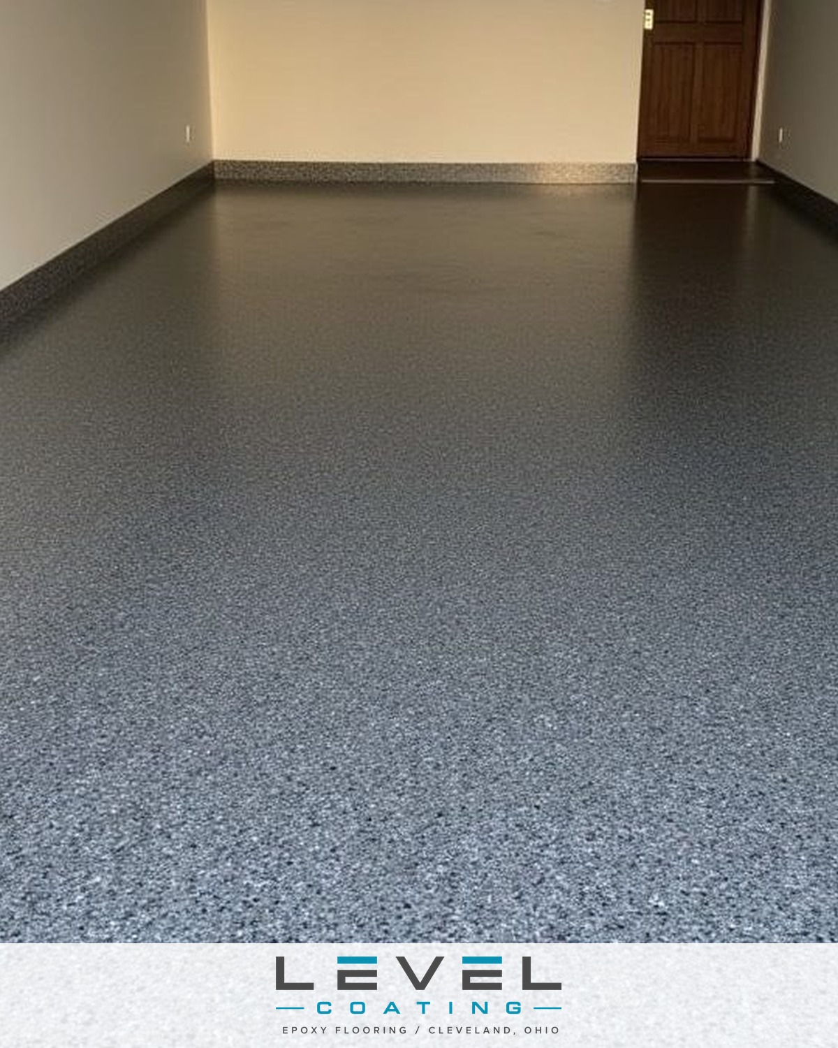Finished 2-car epoxy garage floor - Level Coating