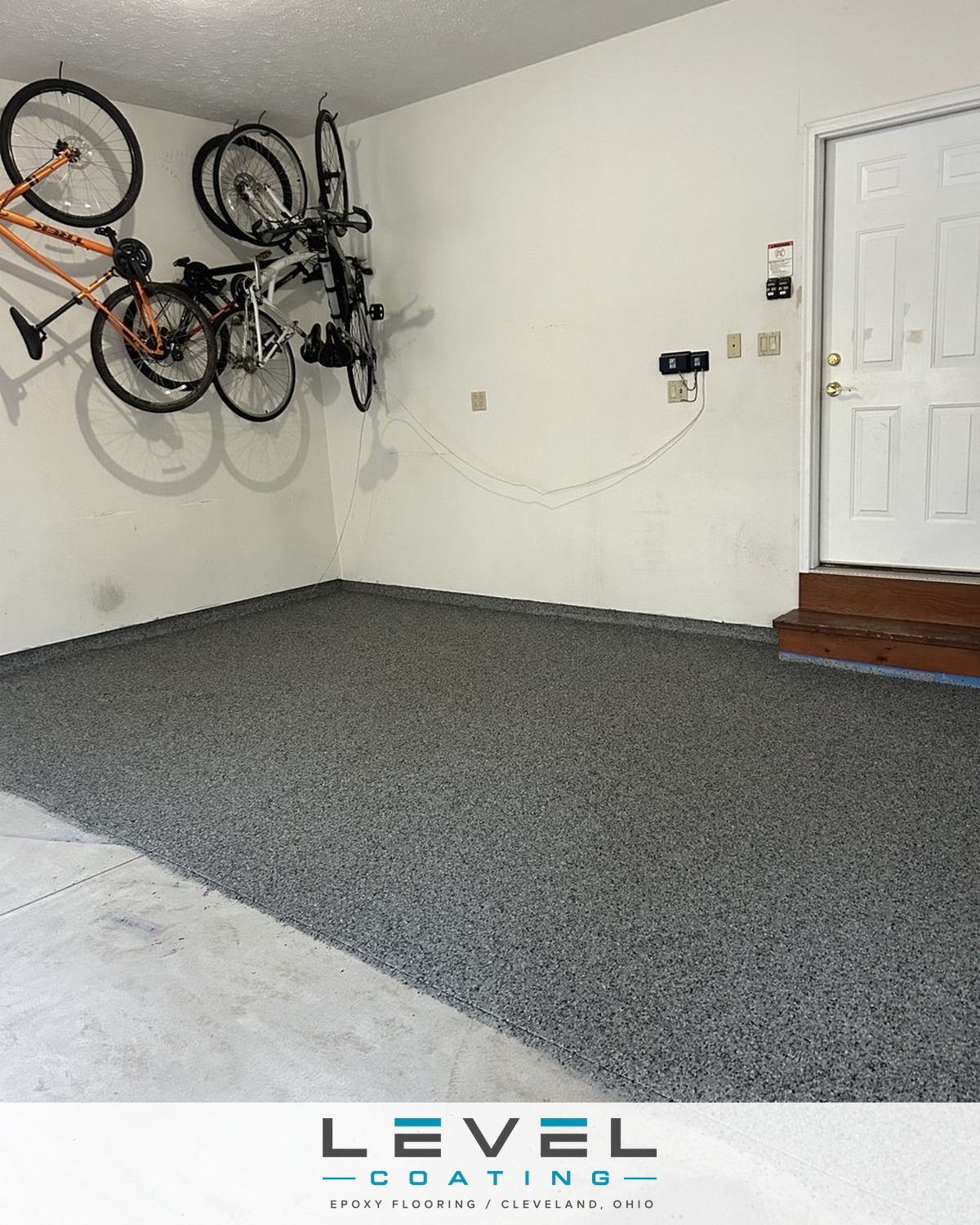 Completed polyaspartic garage floor - Ohio